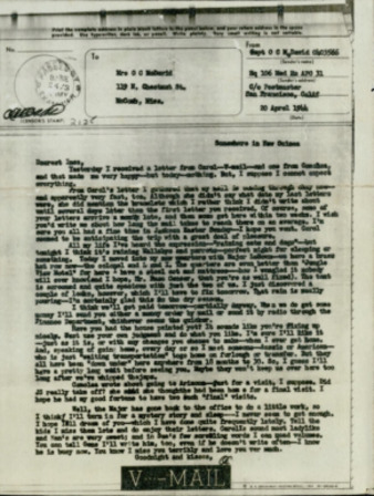 Letter from Capt. O. C. McDavid to Inez McDavid, 1944 April 20