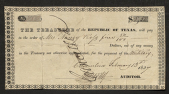 Pay certificate to Nancy Ross