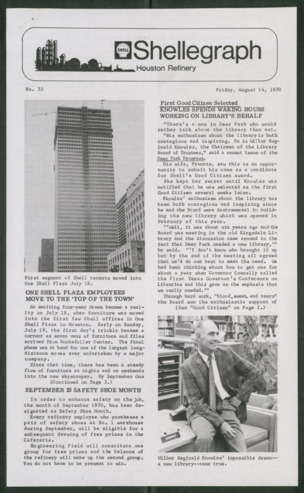 Shellegraph, No. 33, August 14, 1970