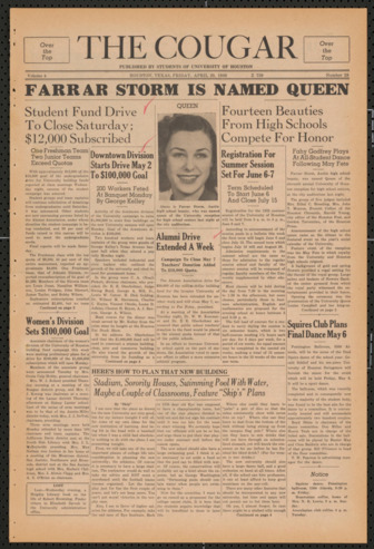 The Cougar, Vol. 4, No. 28, April 29, 1938