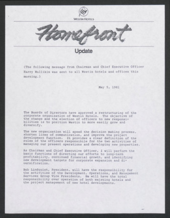 Homefront, May 5, 1981, Update