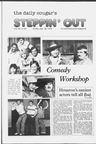 The Daily Cougar's Steppin' Out. Vol. 45, No. 20, September 22, 1978.