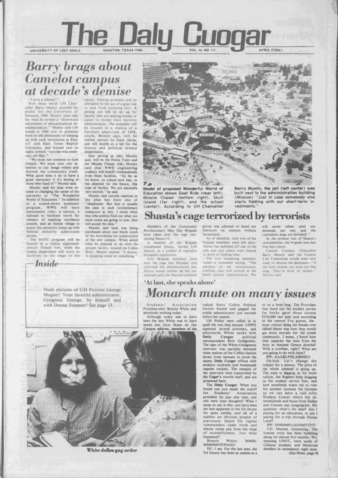 The Daily Cougar. Vol. 46, No. [118], April 1, 1980.