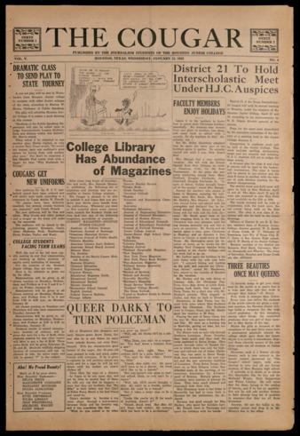 The Cougar, Vol. 5, No. 4, January 13, 1932
