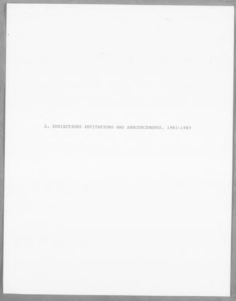 Martha Armstrong exhibitions invitations and announcements