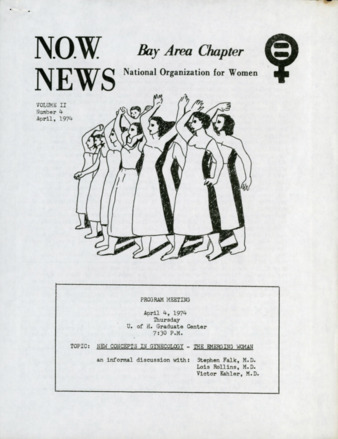 NOW News Bay Area Chapter, Vol. 2, No. 4, April 1974