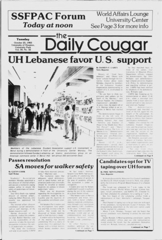 The Daily Cougar. Vol. 50, No. 32, October 25, 1983.