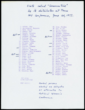 Slate called "conservative" by its distributor at Texas IWY Conference