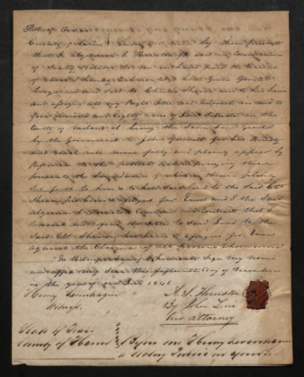 Land grant to George S. Leonard