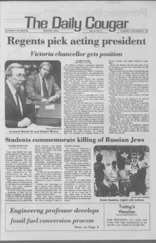 The Daily Cougar. Vol. 46, No. 23, September 27, 1979.