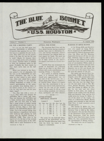The Blue Bonnet, Vol. 2, No. 5, August 31, 1939