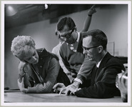 Jim Page and Leland Estes on set 