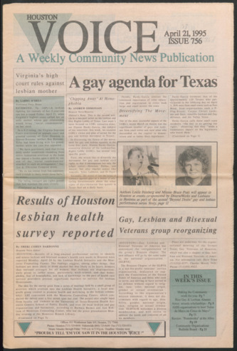 Houston Voice, [No. 757], [April 28, 1995]