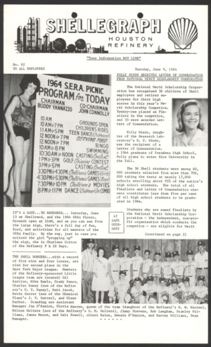 Shellegraph, No. 82, June 9, 1964 