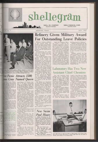 Shellegram, Vol. 22, No. 7, July 1957