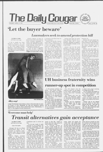 The Daily Cougar. Vol. 45, No. 128, April 17, 1979.