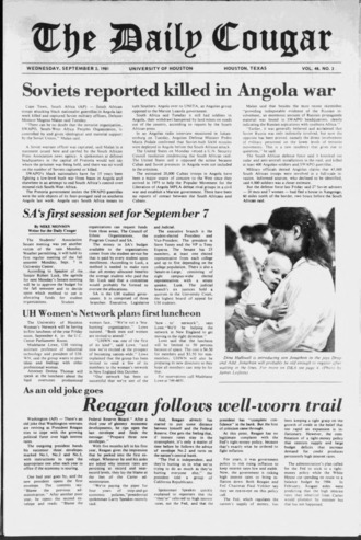 The Daily Cougar. Vol. 48, No. 3, September 2, 1981.