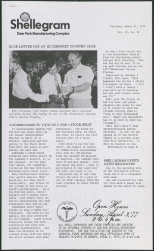 Shellegram, Vol. 42, No. 12, March 31, 1977