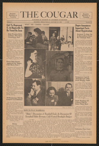 The Cougar, Vol. 5, No. 15, January 27, 1939