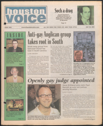 Houston Voice, No. 1082, July 20, 2001