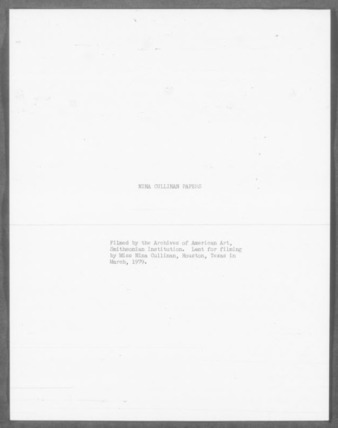 Nina J. Cullinan newspaper clippings and other documents, 1968