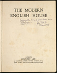 The modern English house, Inscription on title page