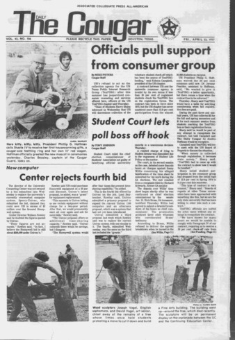The Daily Cougar. Vol. [43], No. 106, April 22, 1977.