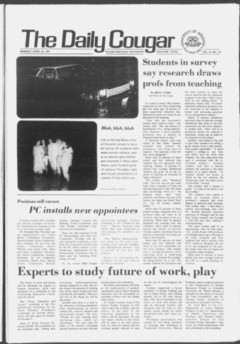 The Daily Cougar. Vol. 45, No. 132, April 23, 1979.