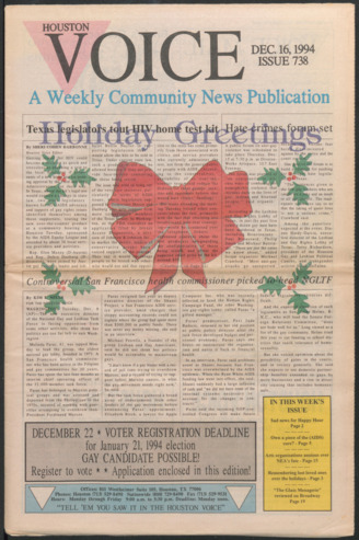 Houston Voice, No. 738, December 16, 1994