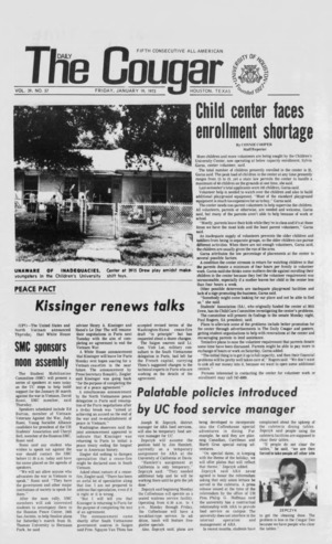 The Daily Cougar. Vol. 39, No. 57, January 19, 1973.