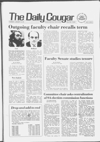 The Daily Cougar. Vol. 45, No. 72, January 18, 1979.