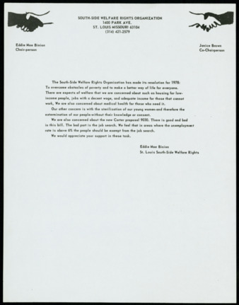 South-Side Welfare Rights Organization Resolution