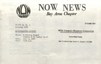 NOW News Bay Area Chapter, Vol. 11, No. 1, January 1983