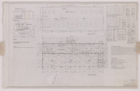 Job 67-16, Mel Croan Motors, Sheet A-2: Roof and floor plan