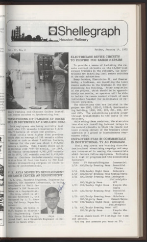 Shellegraph, Vol. 37, No. 2, January 14, 1972