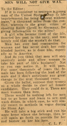 Men Will Not Give Way