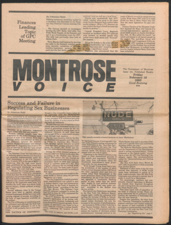 Montrose Voice, No. 121, February 18, 1983