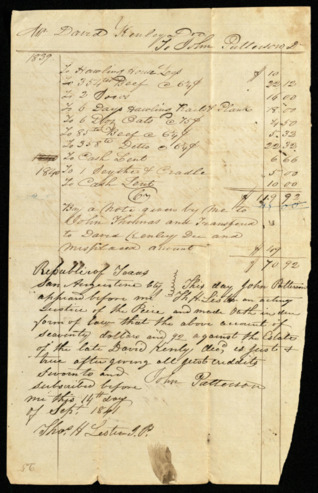 Bill from John Patterson to David Kenley