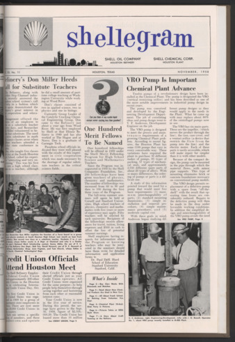 Shellegram, Vol. 23, No. 11, November 1958