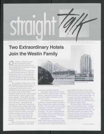Straight Talk, Vol. 3, No. 4, Autumn 1994