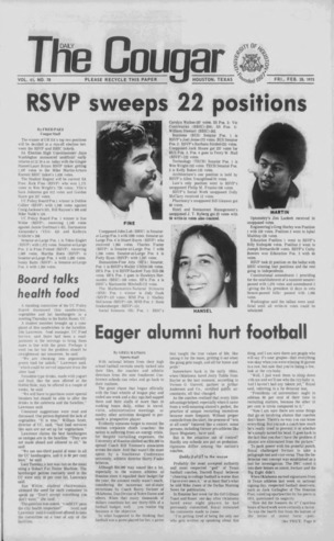 The Daily Cougar. Vol. 41, No. 78, February 28, 1975.