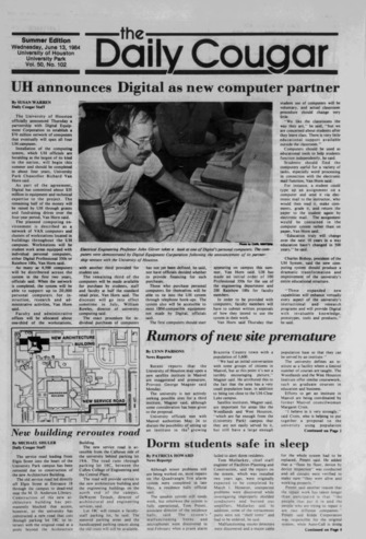 The Daily Cougar. Vol. 50, No. [110], June 13, 1984.
