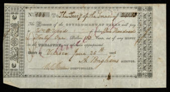 Pay note for William Wood