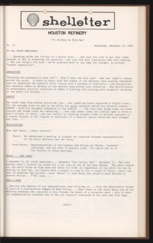 Shelletter, No. 53, December 12, 1962