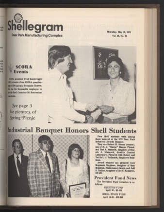 Shellegram, Vol. 43, No. 20, May 18, 1978
