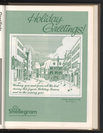 Shellegram, Vol. 47, No. 51, December 23, 1982, Holiday Greetings!
