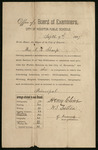 Certificate of Examination, N. R. Sharp