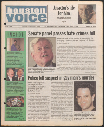 Houston Voice, No. 1084, August 3, 2001