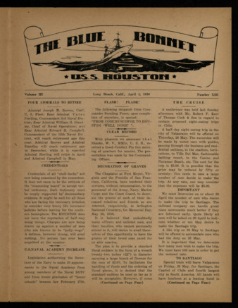 The Blue Bonnet, Vol. 3, No. 13, April 4, 1936