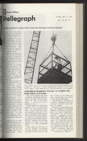 Shellegram, Vol. 39, No. 19, May 17, 1974